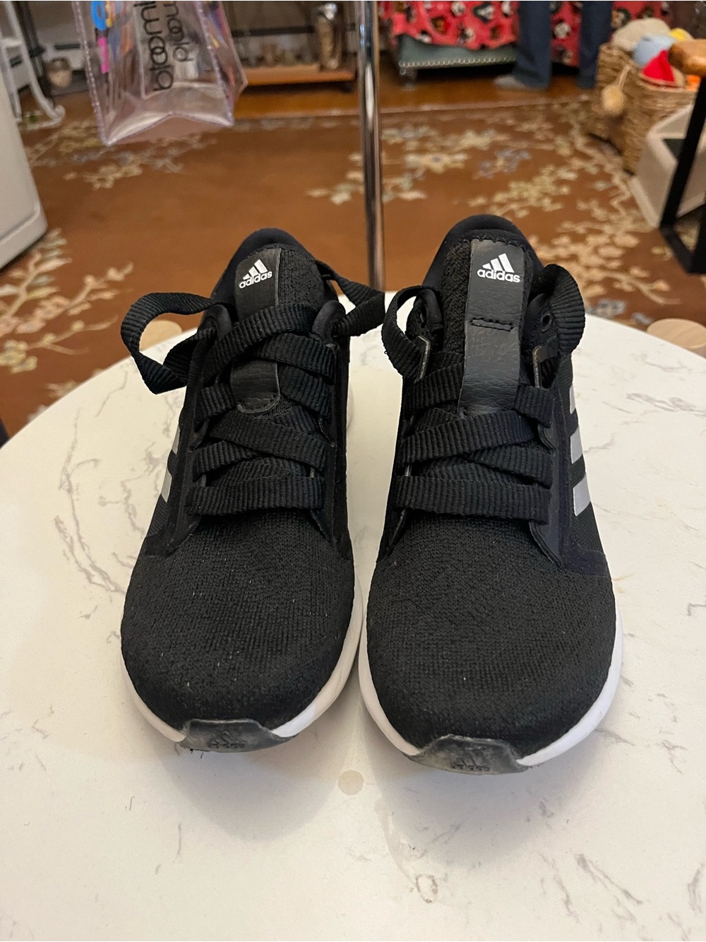 Adidas Women’s Black Knit Running Sneakers